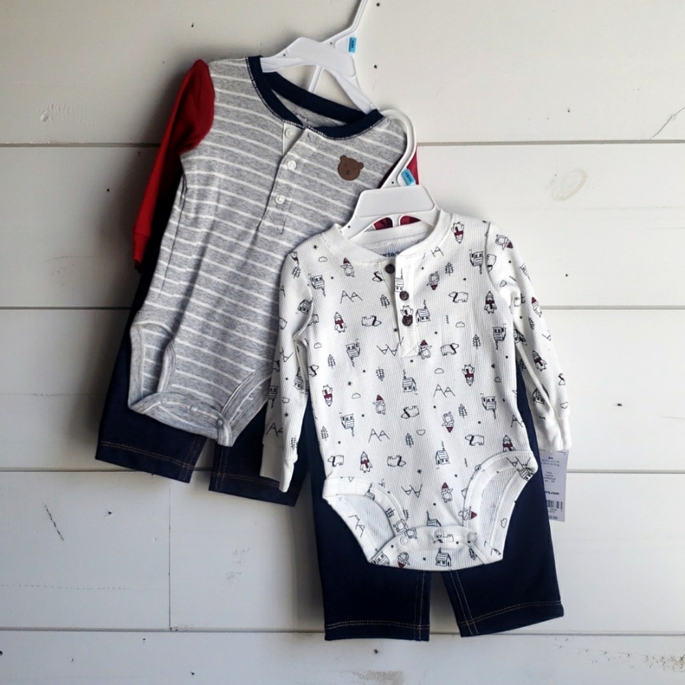 CARTER'S BOYS 2PC OUTFITS  LOT